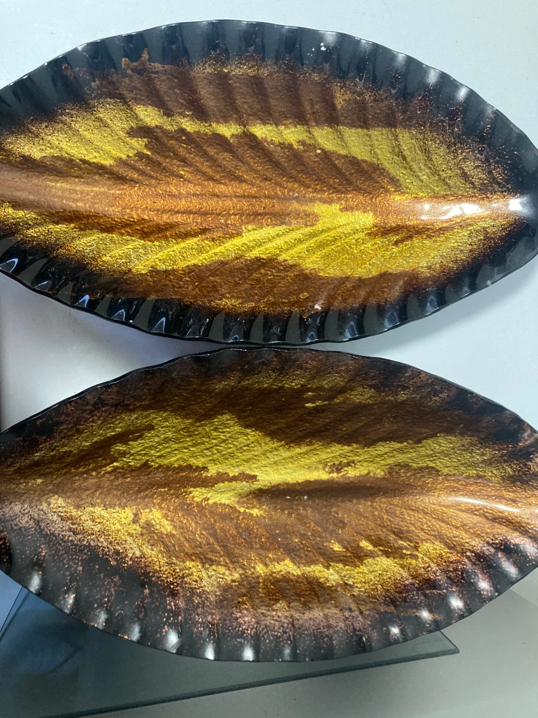 Leaf-shaped serving dishes (set of 2) - photo 2