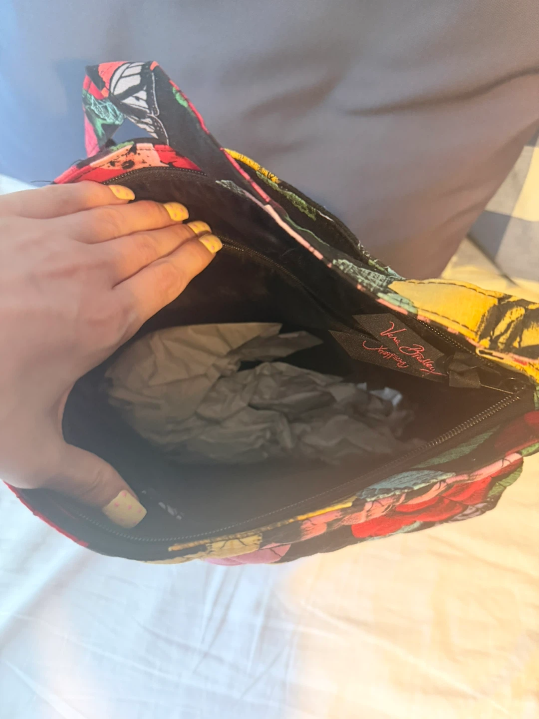 Vera Bradley Shoulder black floral  Bag - photo 3