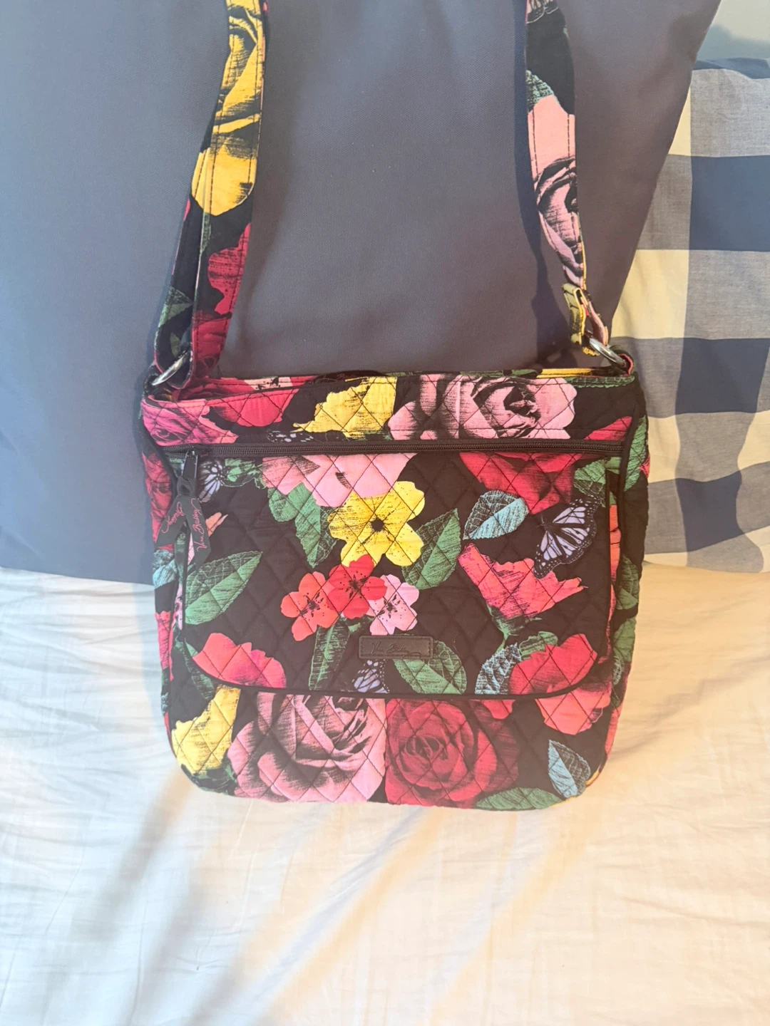 Vera Bradley Shoulder black floral  Bag