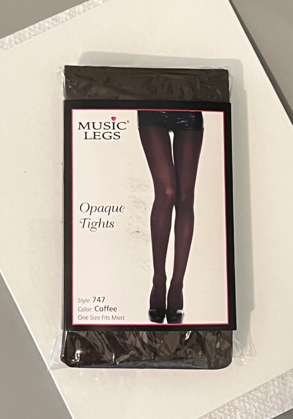 2-pack bundle Opaque Tights in Coffee & Burgundy