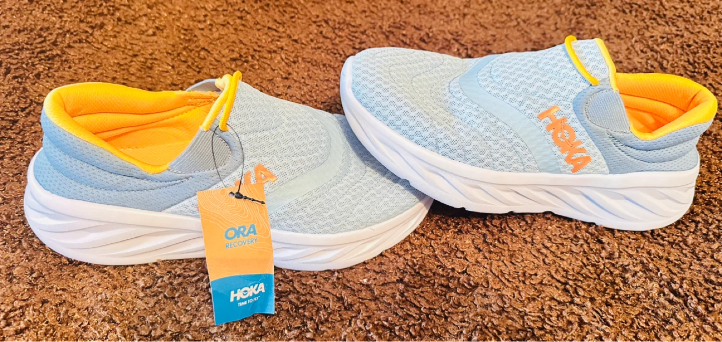 Hoka Ora Recovery Slide 2 Shoes - Sky / Mist / Yellow - photo 5