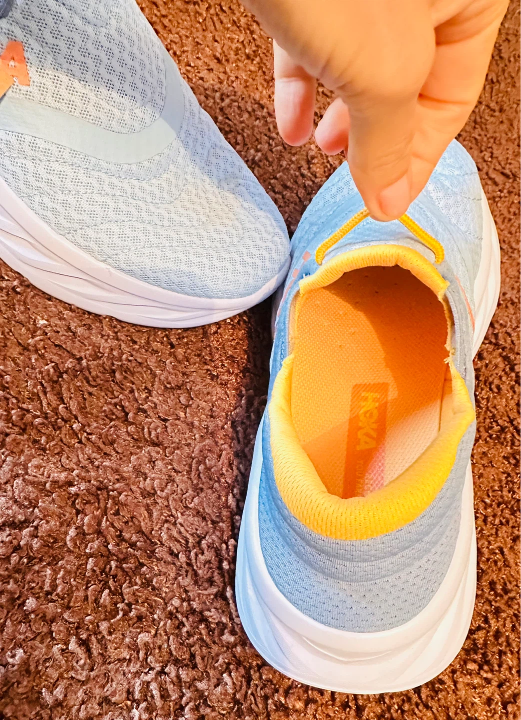 Hoka Ora Recovery Slide 2 Shoes - Sky / Mist / Yellow - photo 4