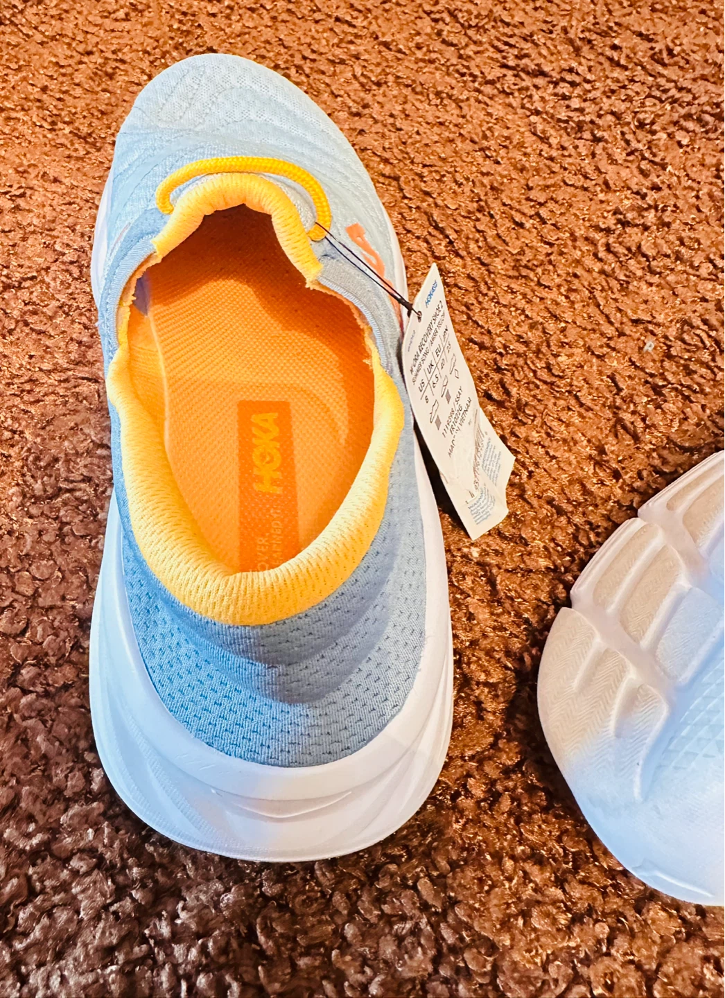 Hoka Ora Recovery Slide 2 Shoes - Sky / Mist / Yellow - photo 3