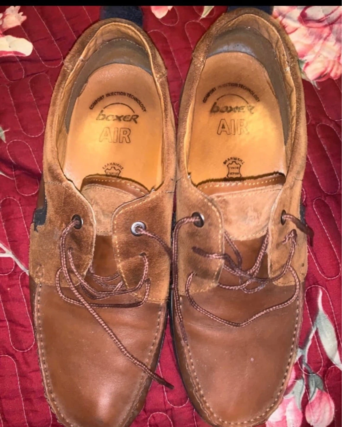 ⚽ Boxer Air Men's Brown Leather Boat Shoes - photo 2