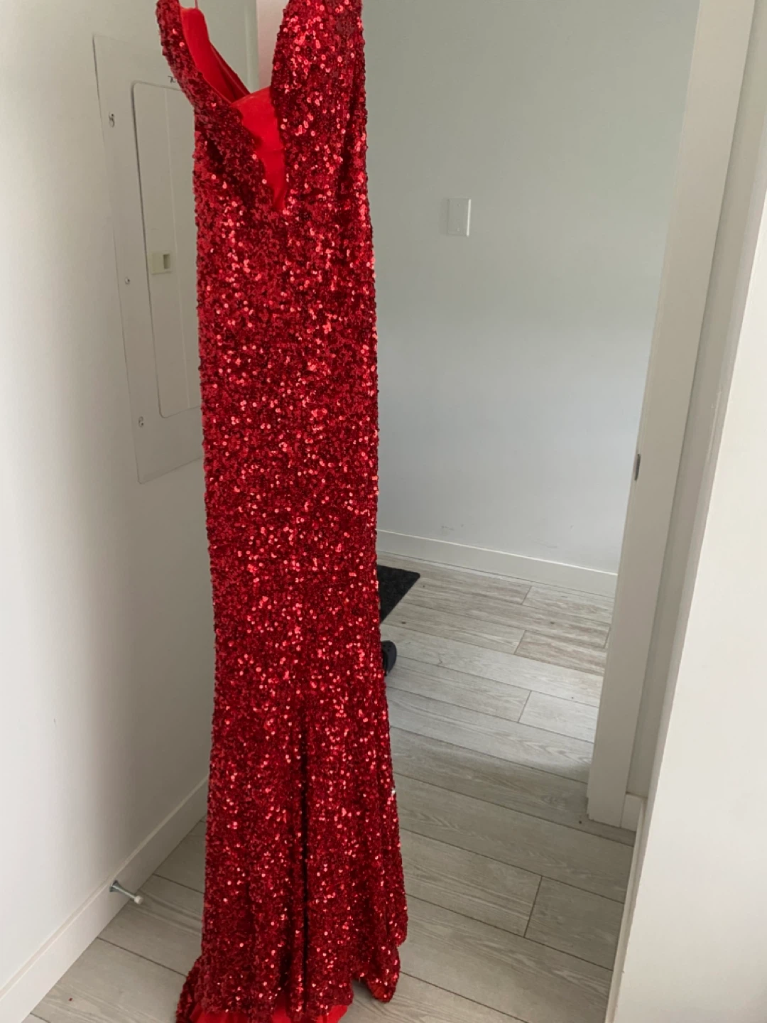 Red Sequin Gown
