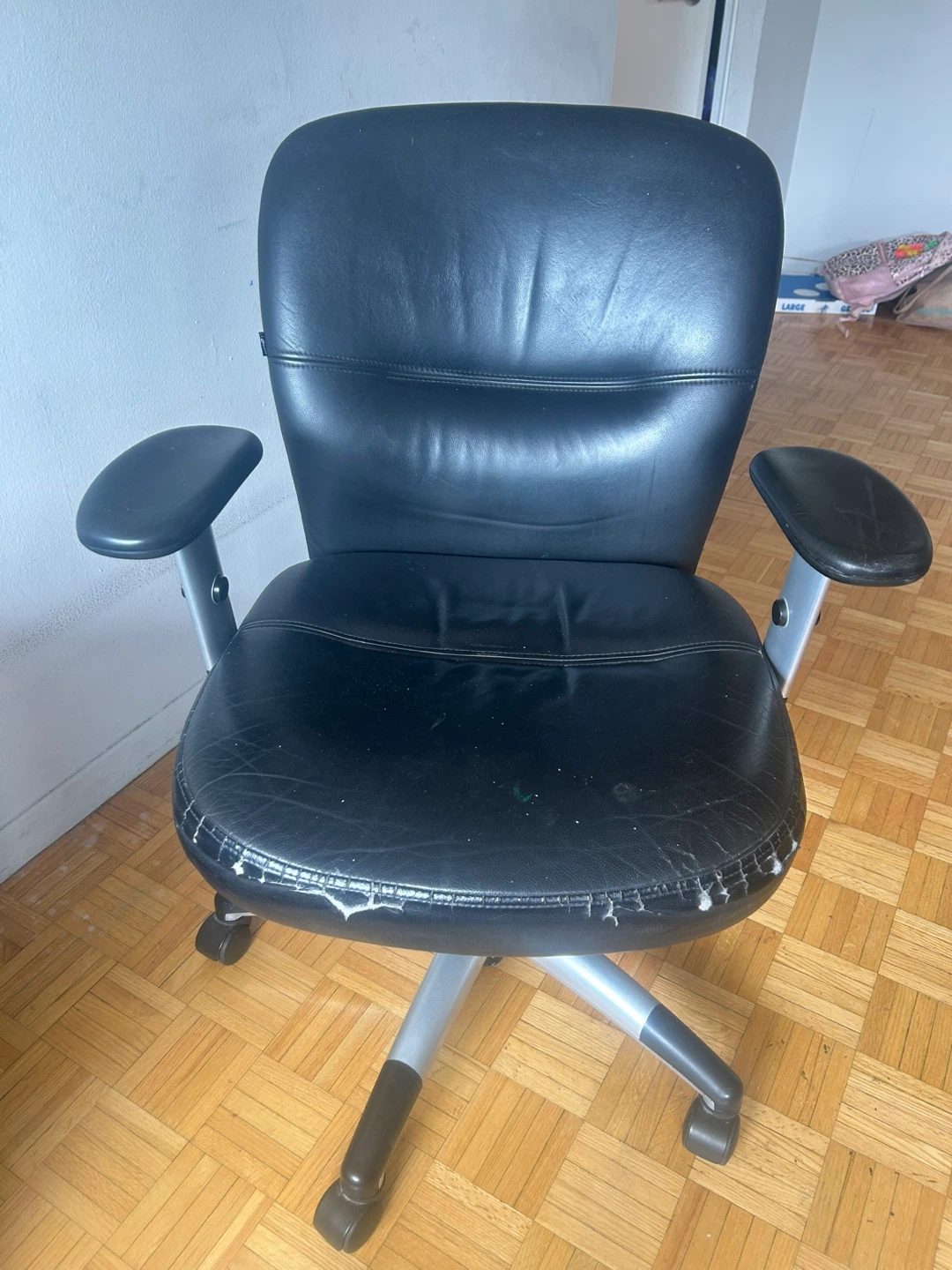 Black Office Chair with Armrests