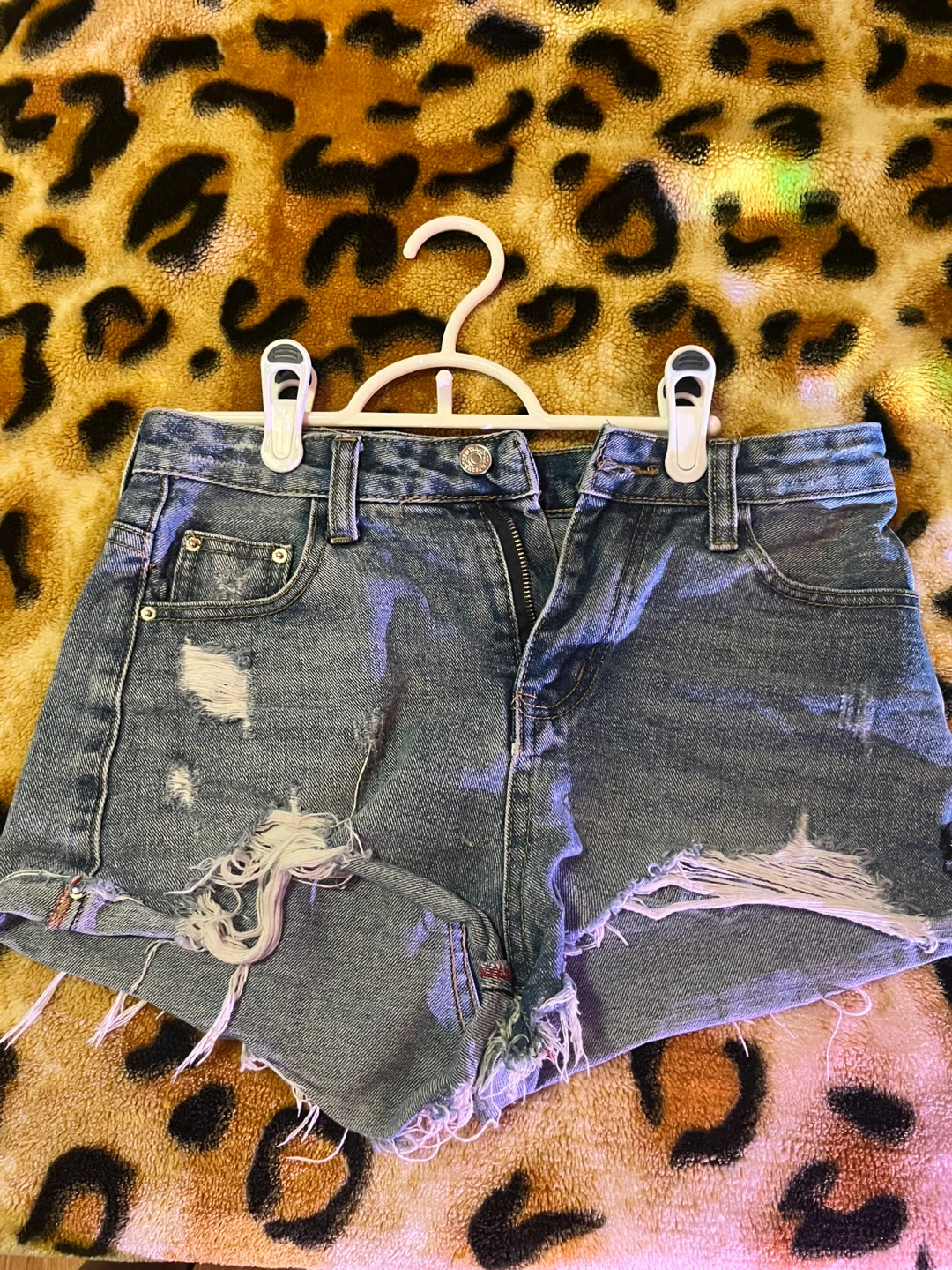 Distressed Denim Shorts