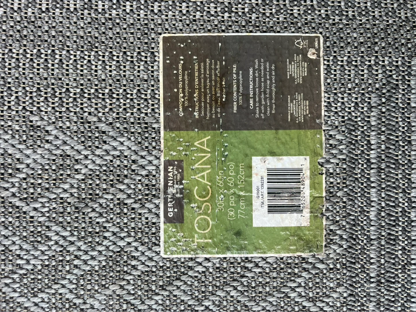 Toscana outdoor Area Rug - Grey - photo 2