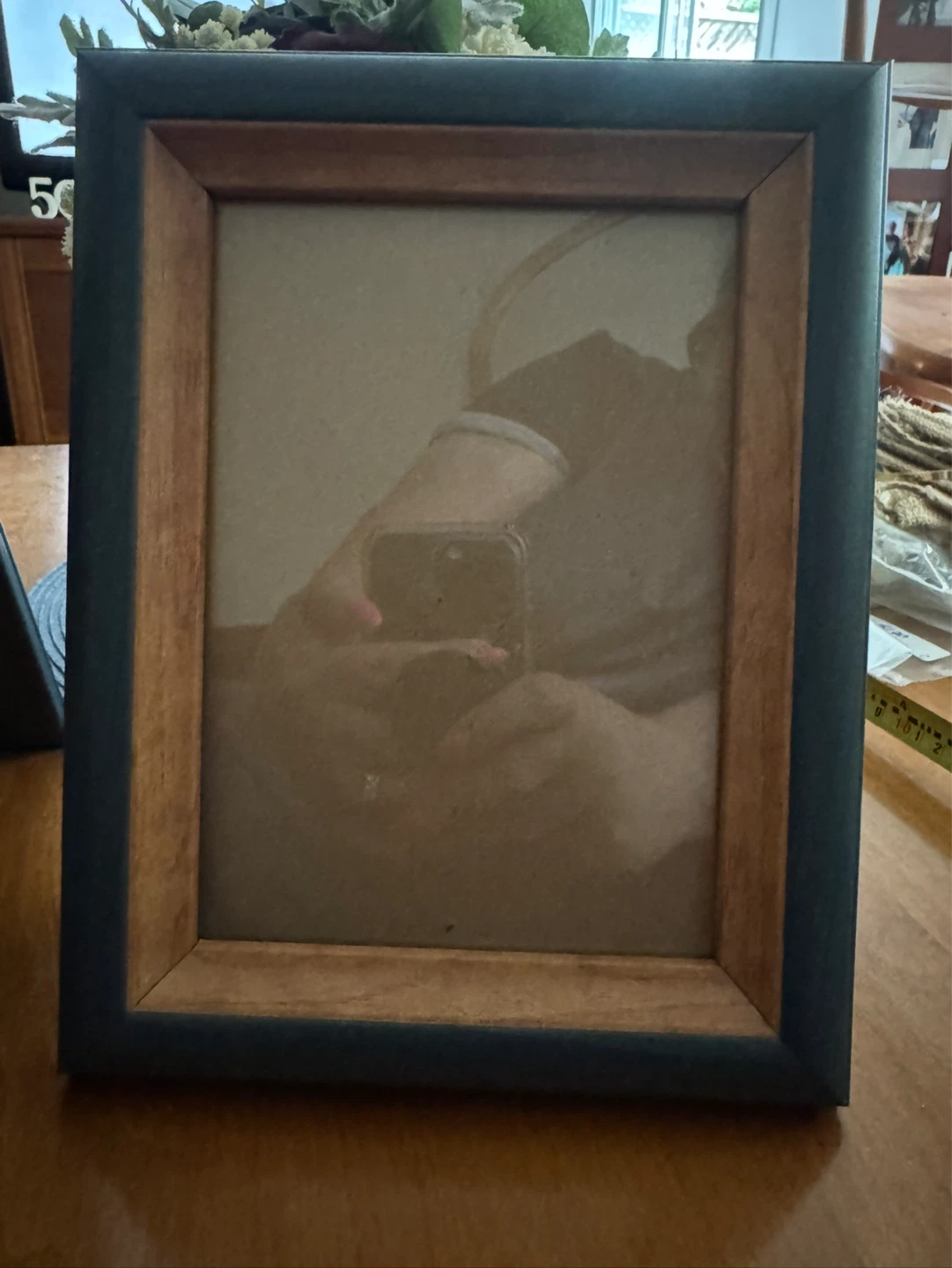 Wooden Picture Frame - Grey/Blue and Wood Tone - photo 4