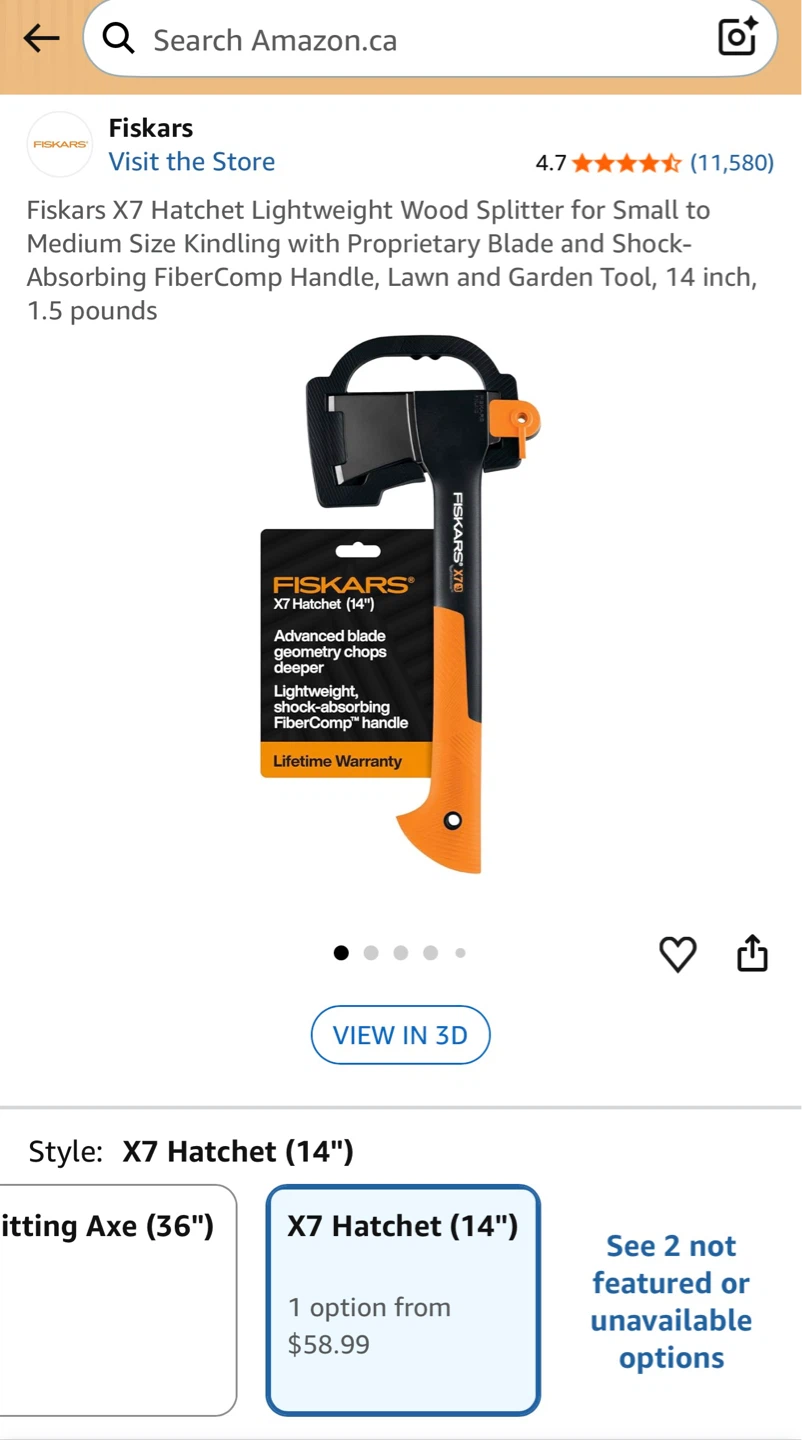 Fiskars 14inch hatchet - photo 4