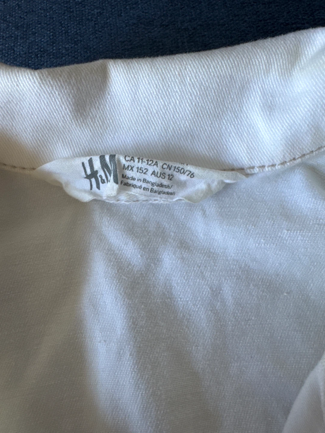 H&M White Denim Vest - Size 11-12A - photo 2