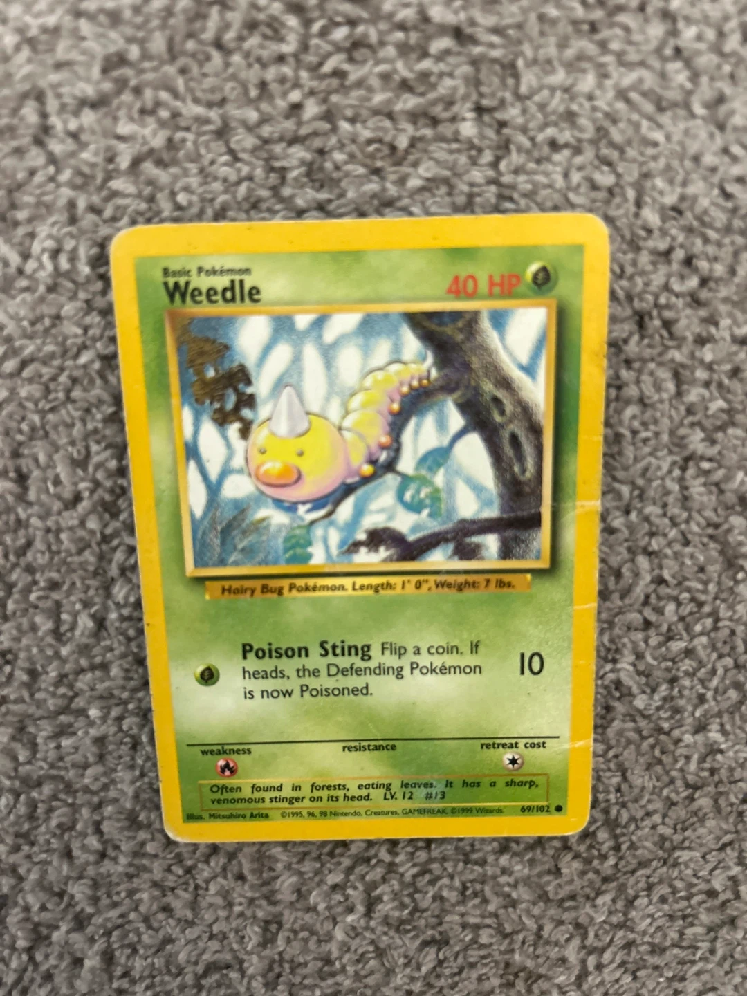 Pokémon Weedle Trading Card