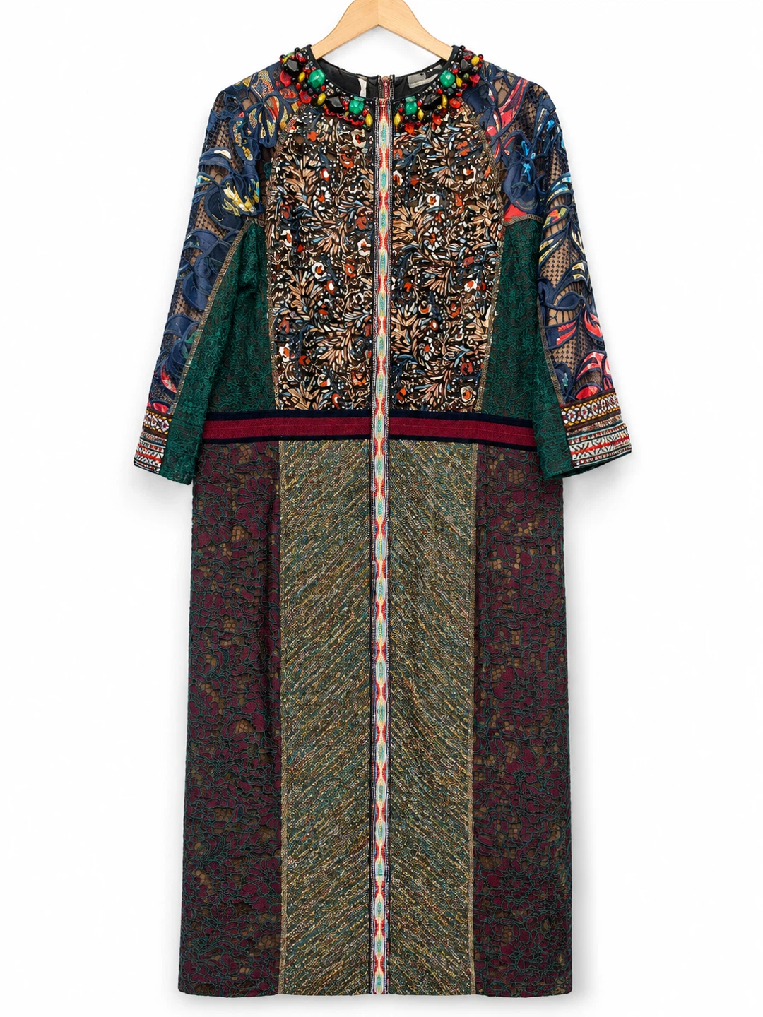 Byron Lars Anthropologie Beaded Embroidered Patchwork Dress - photo 2