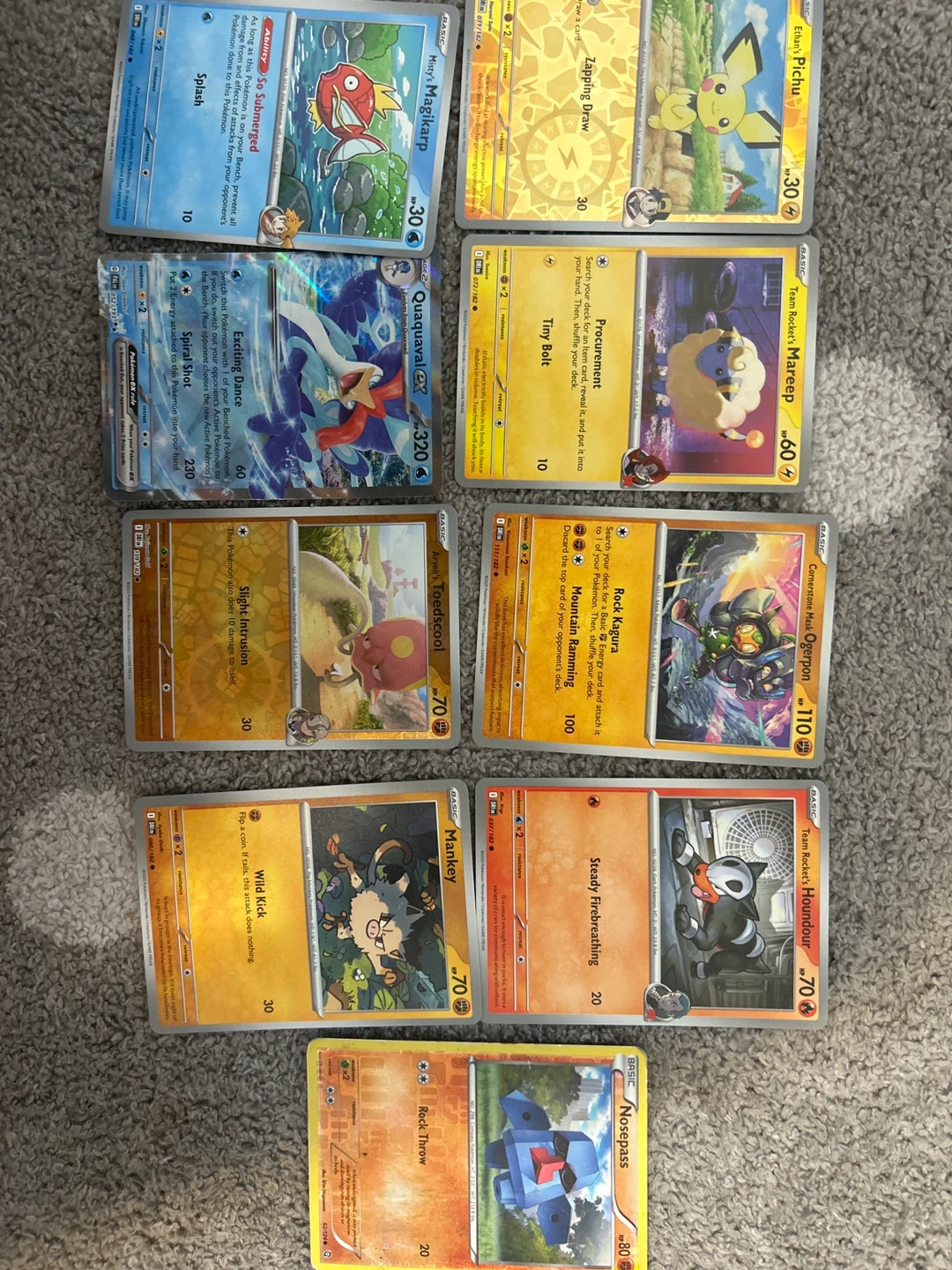 Assorted Pokémon Trading Cards