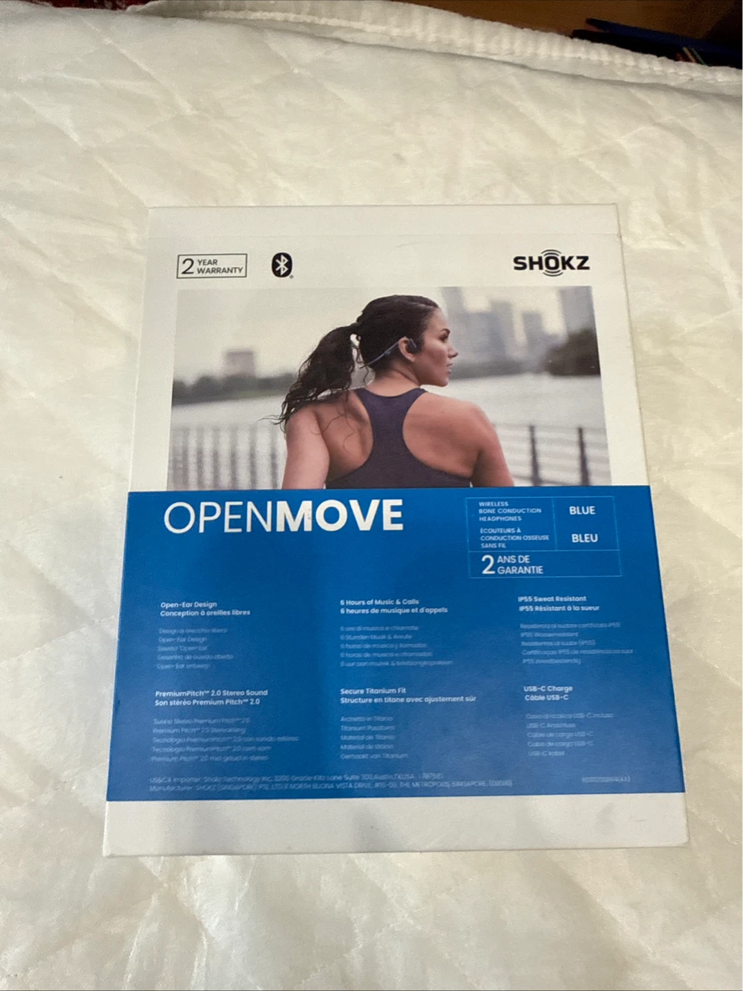 Shokz OpenMove Wireless Bone Conduction Headphones Blue - photo 3