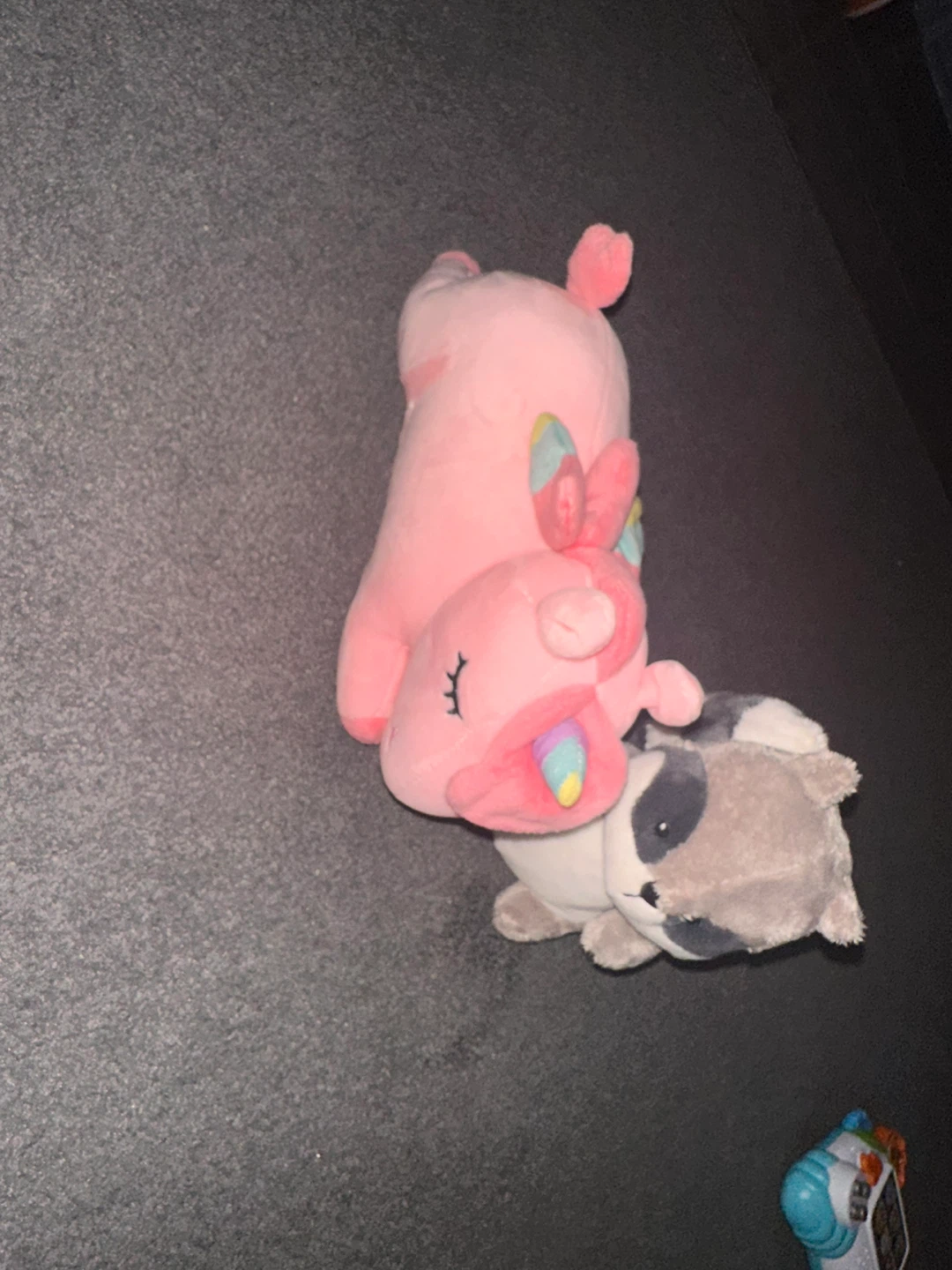 Pink Unicorn & Raccoon Plush Toy Set - photo 2