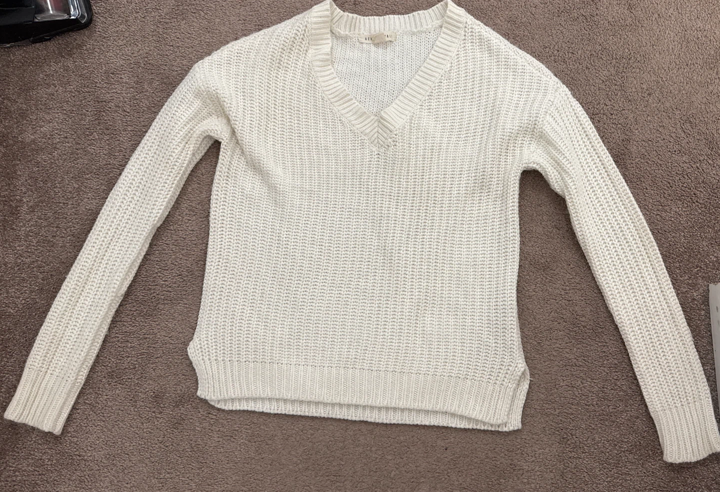 Aeropostale White Knitted Sweater