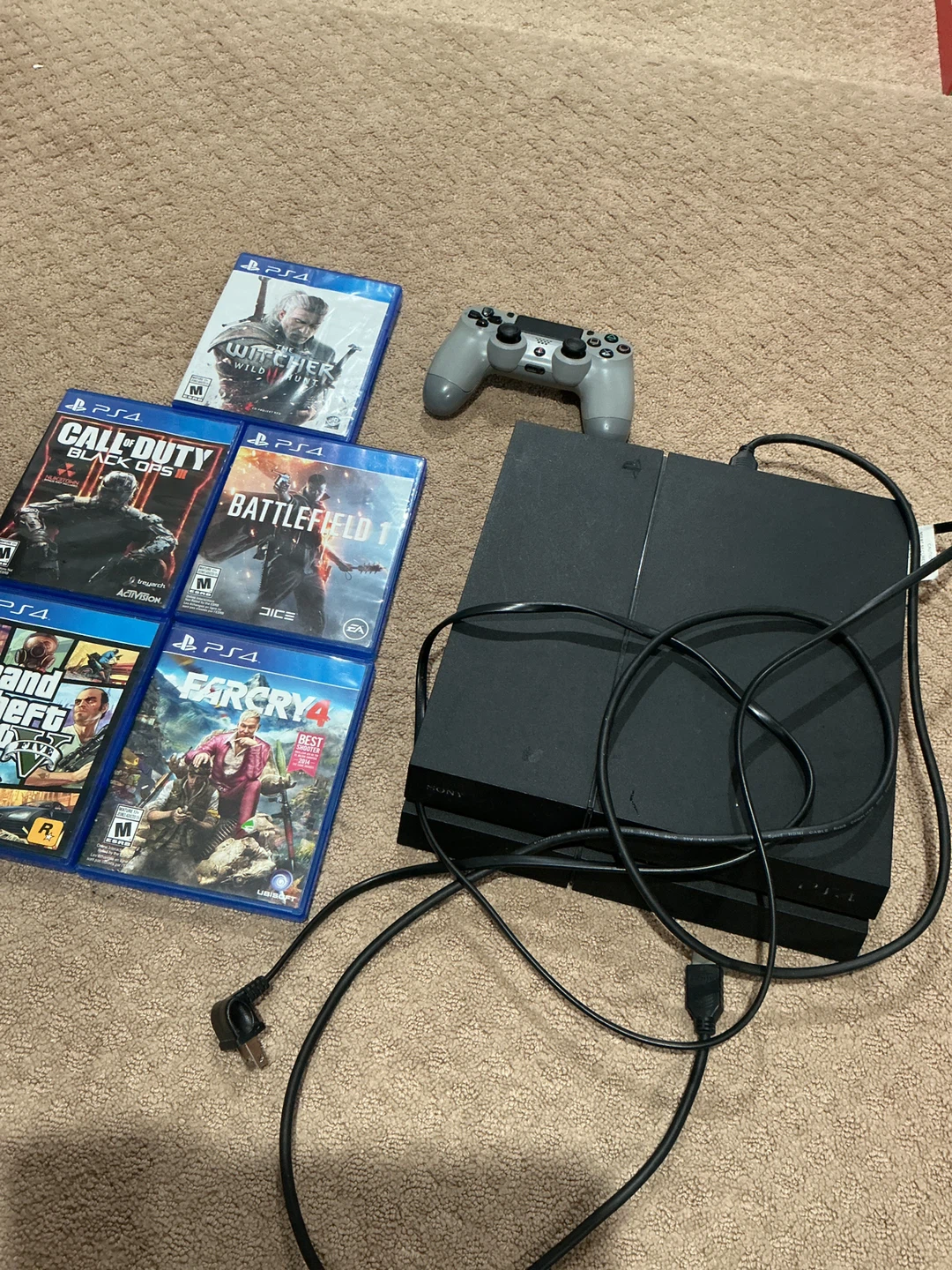 PlayStation 4 Console with 5 Games and Controller - photo 5
