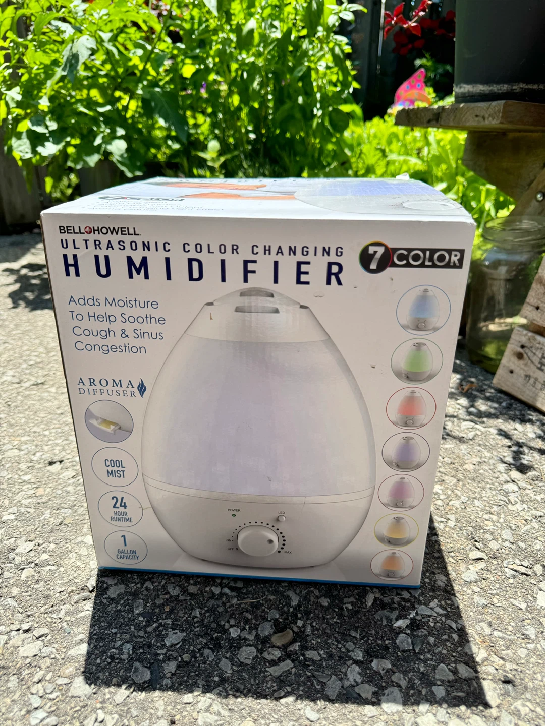 Bell + Howell Ultrasonic 7 Color-Changing Humidifier (3.8 L)