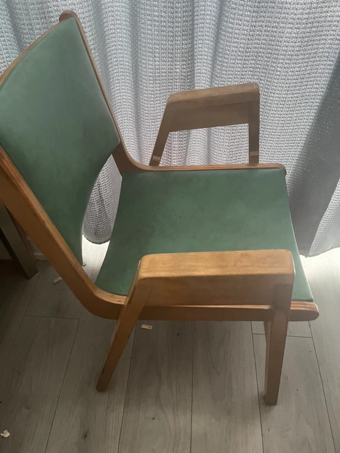 Gorgeous old green school chair