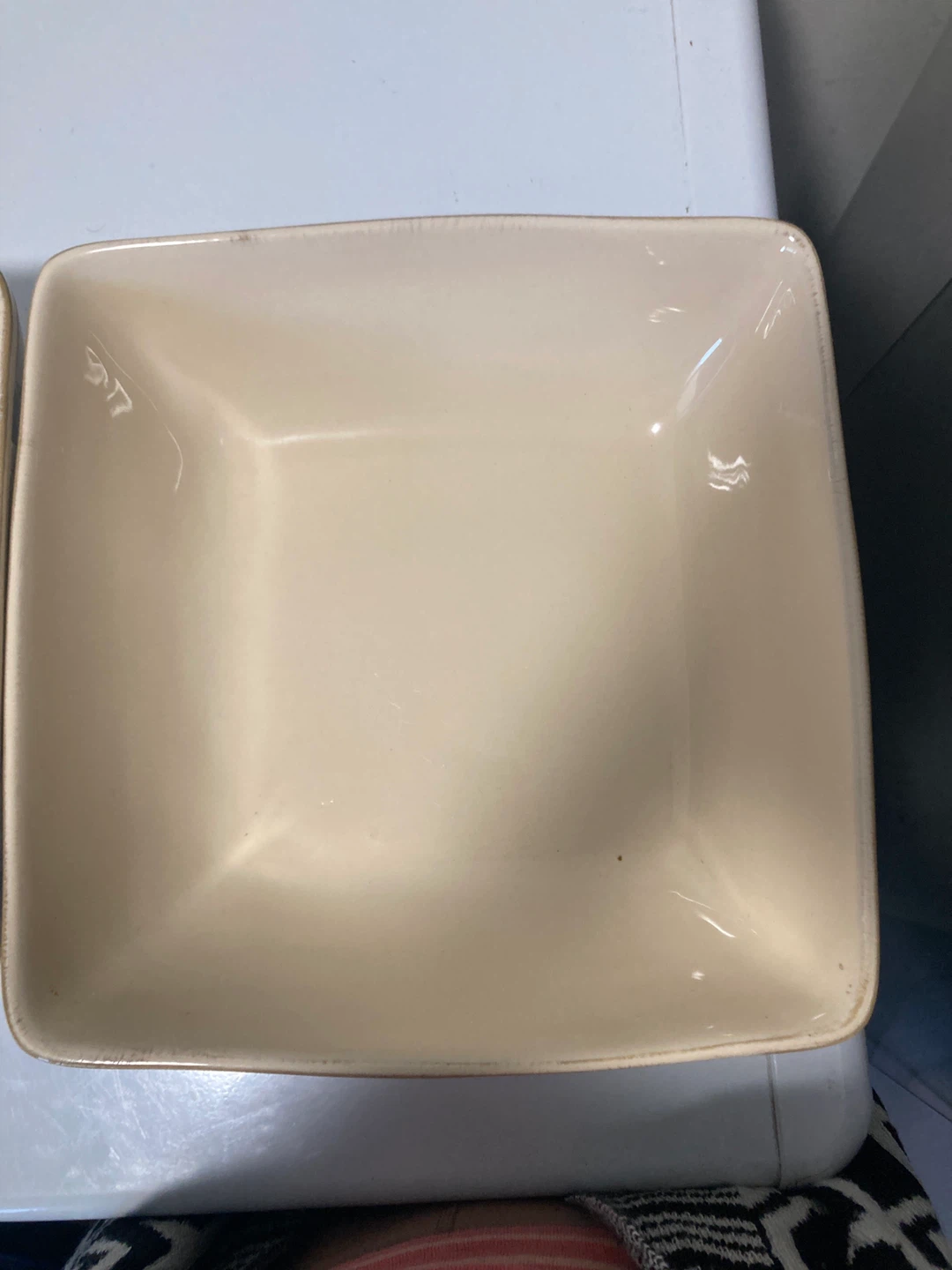 Set of 2 Square Ceramic Bowls