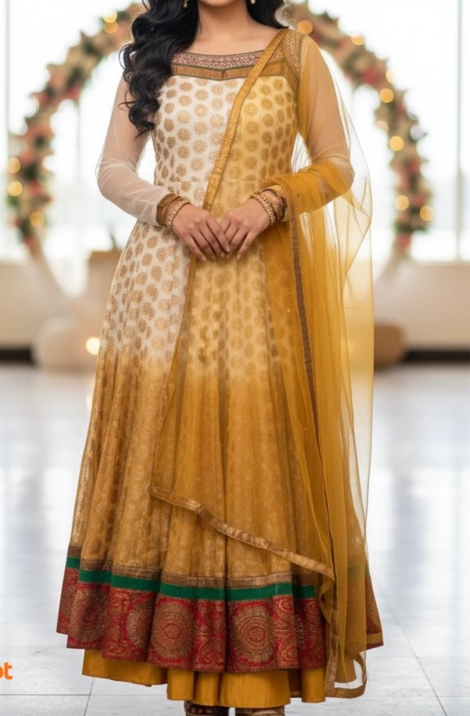 Women's Anarkali Suit Set with Dupatta - photo 3