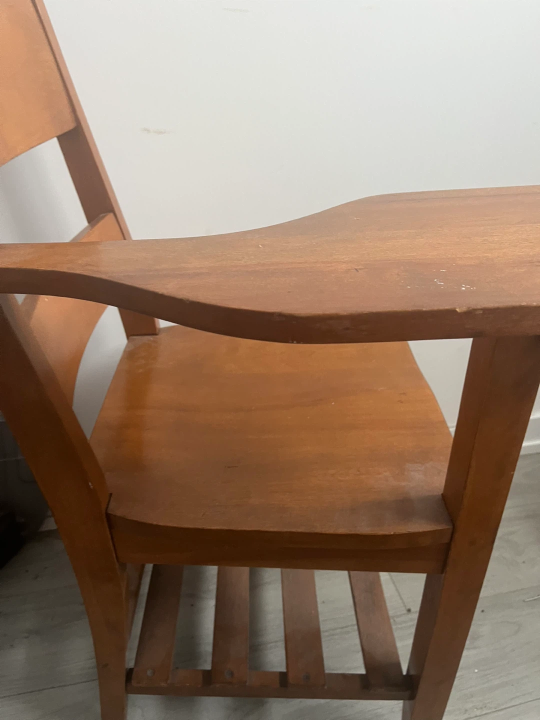 Old Wooden School Chair Desk - Mohawk college - photo 2