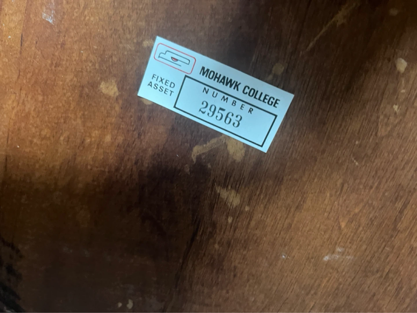 Old Wooden School Chair Desk - Mohawk college