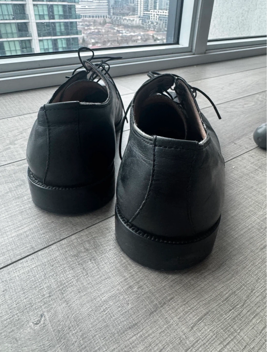 ⚽️ Black Leather Dress Shoes - photo 4