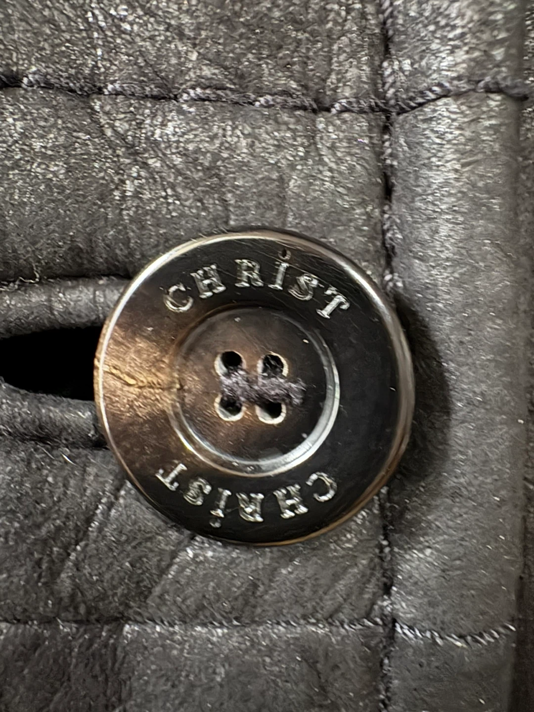 CHRIST Black Leather Coat with Fur Collar - photo 4
