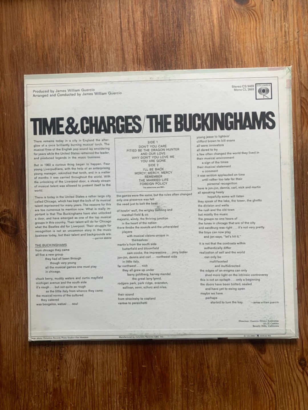⚽️ The Buckingham's Time & Charges Vinyl Record - photo 2