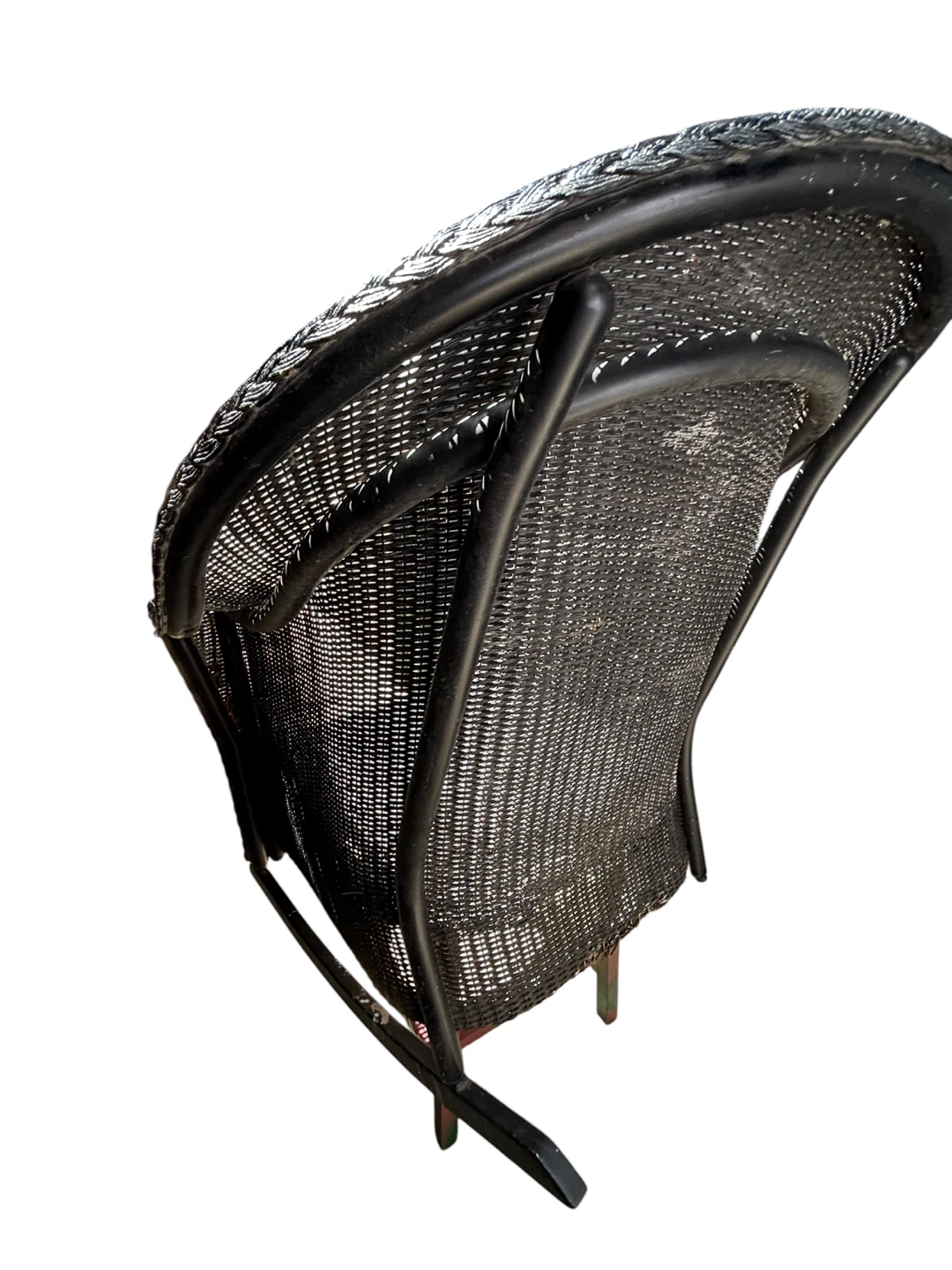 Black Wicker rocking Armchair - photo 4