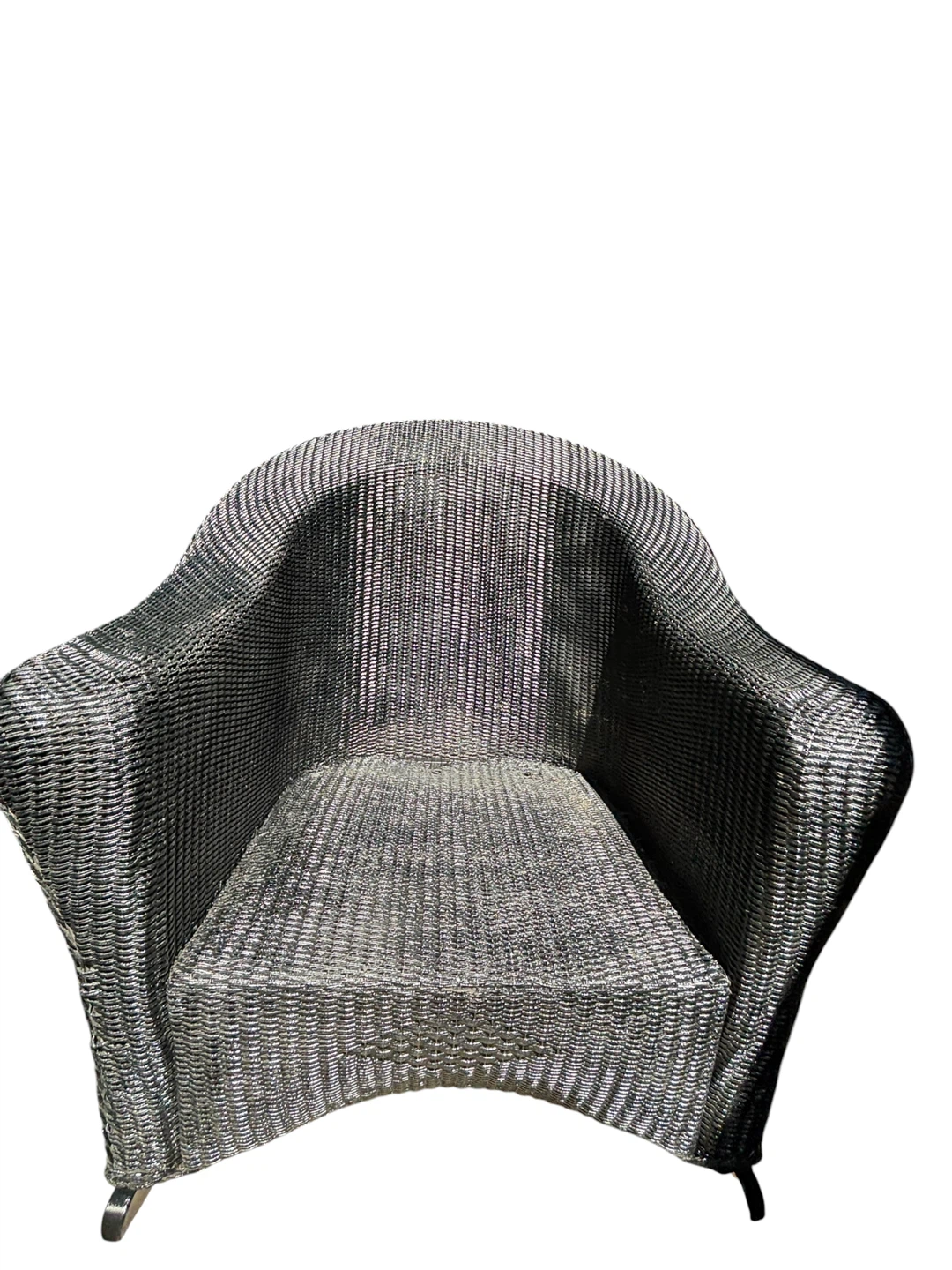 Black Wicker rocking Armchair - photo 3