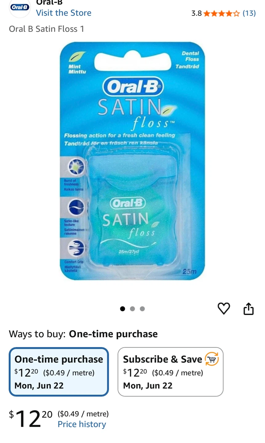 Oral-B Satin Floss(total for three)