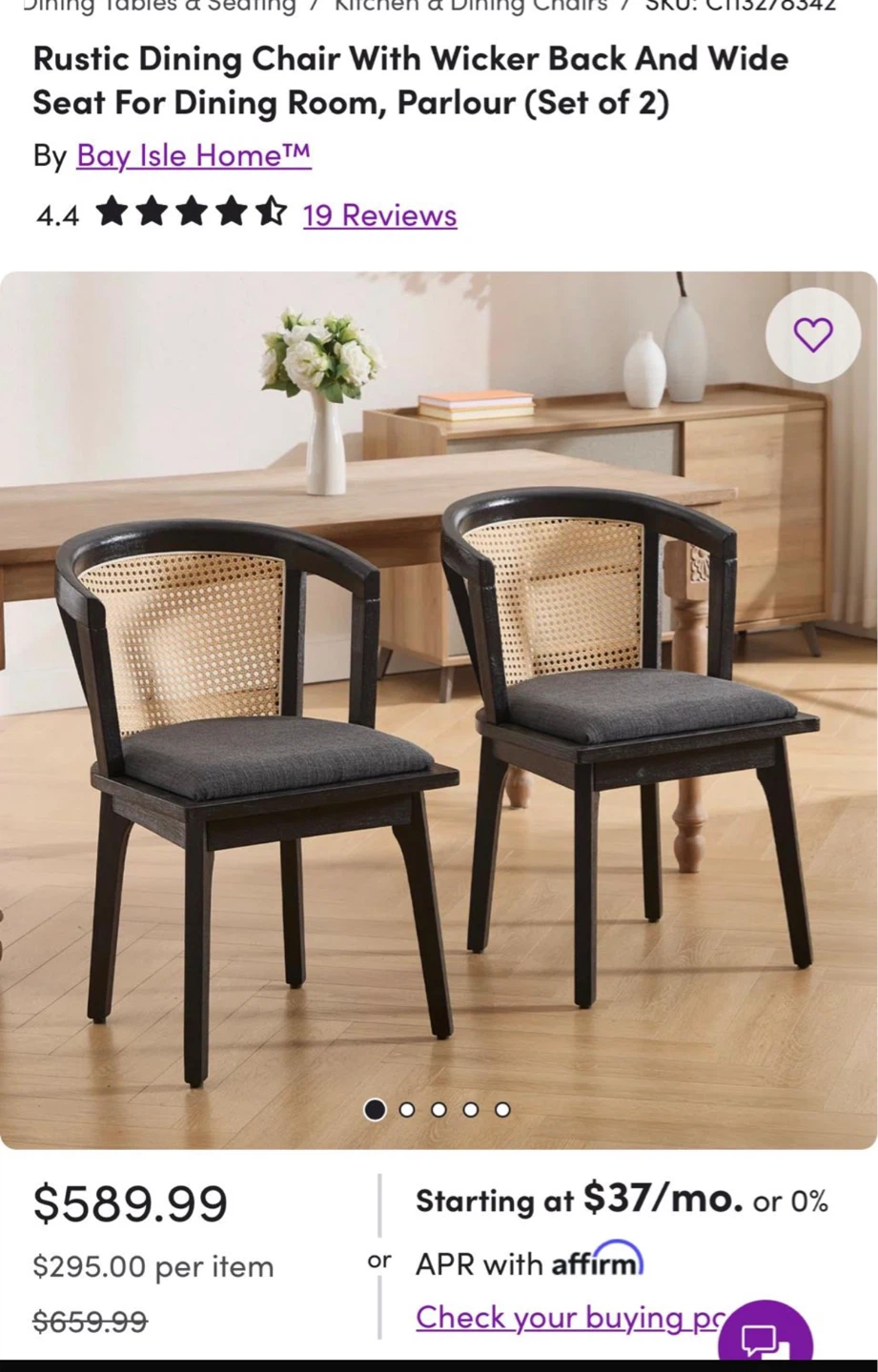 Set of 2 Dining Chair