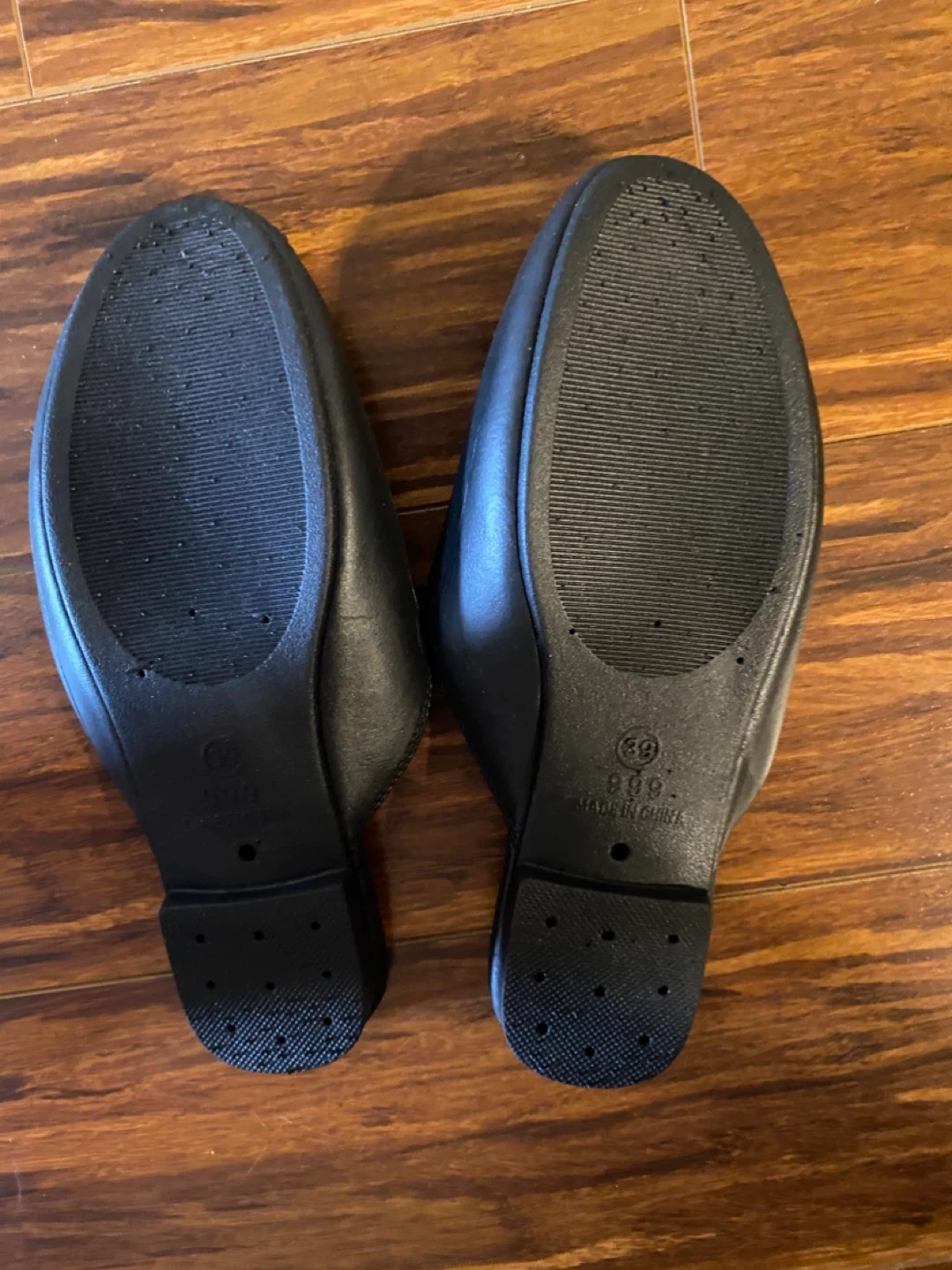 Black Fashion Mules with Gold Buckle - Size 39 - photo 3