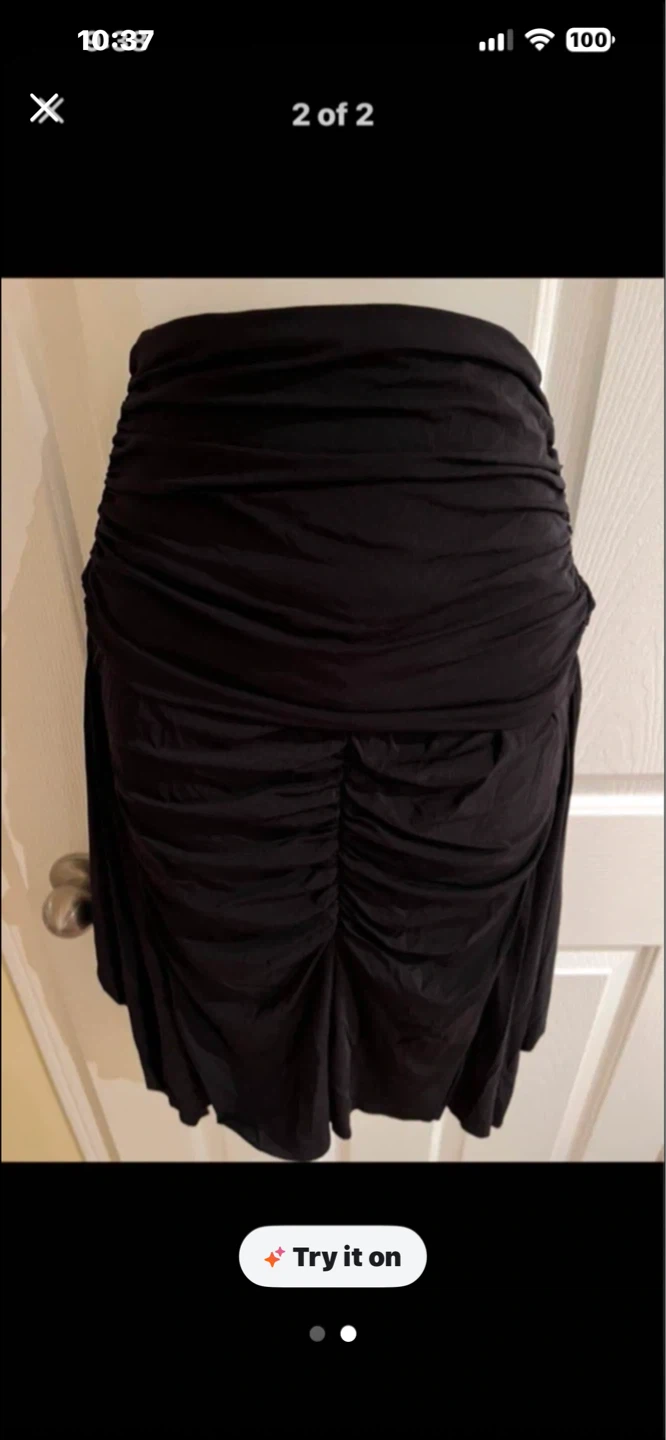 Black Ruched Skirt - photo 2