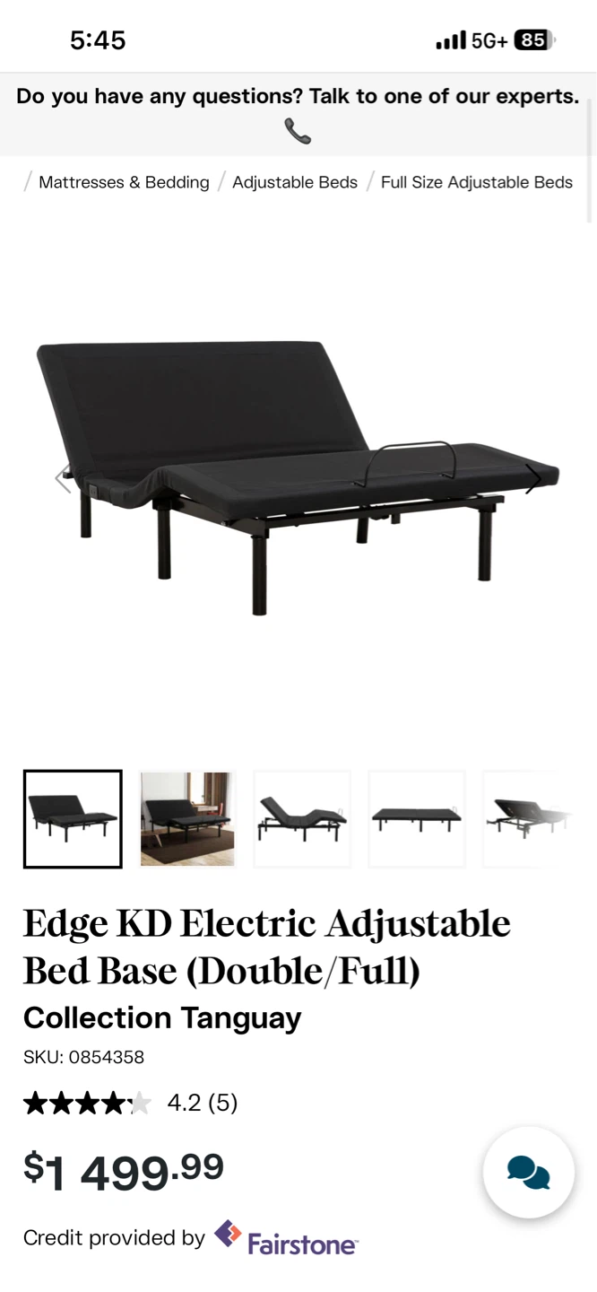 Adjustable Bed Frame with mattress