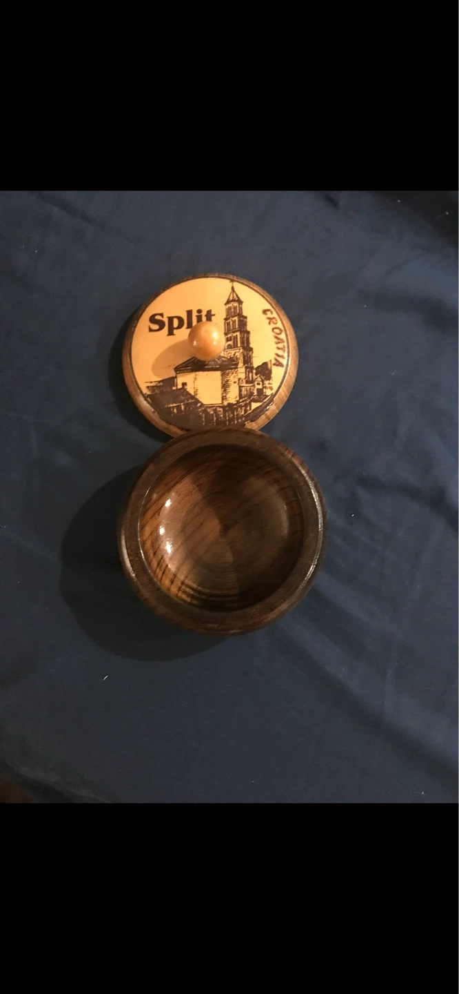 Wooden Trinket Box with Split, Croatia Design - photo 2