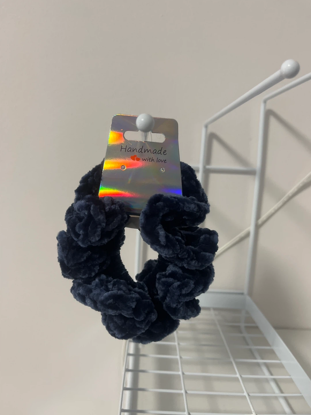 Dark Blue Velvet Scrunchie