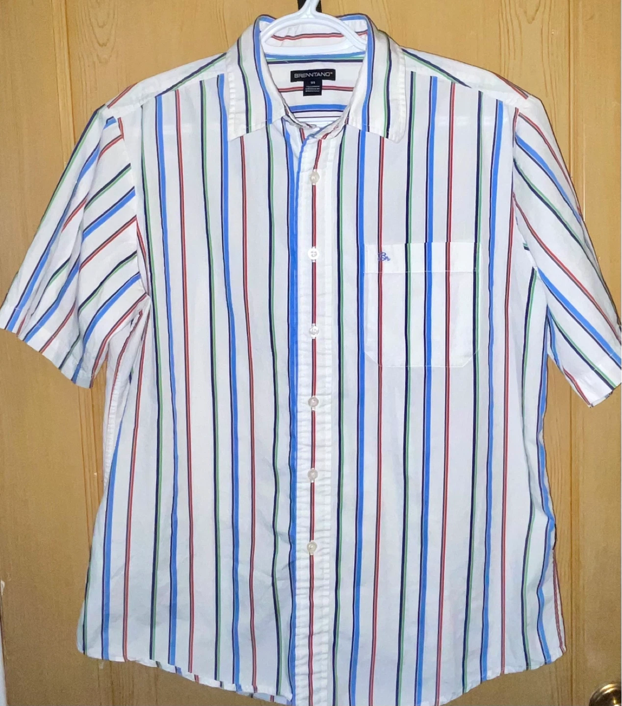 ⚽ Vintage Brentano Striped Button-Up Shirt