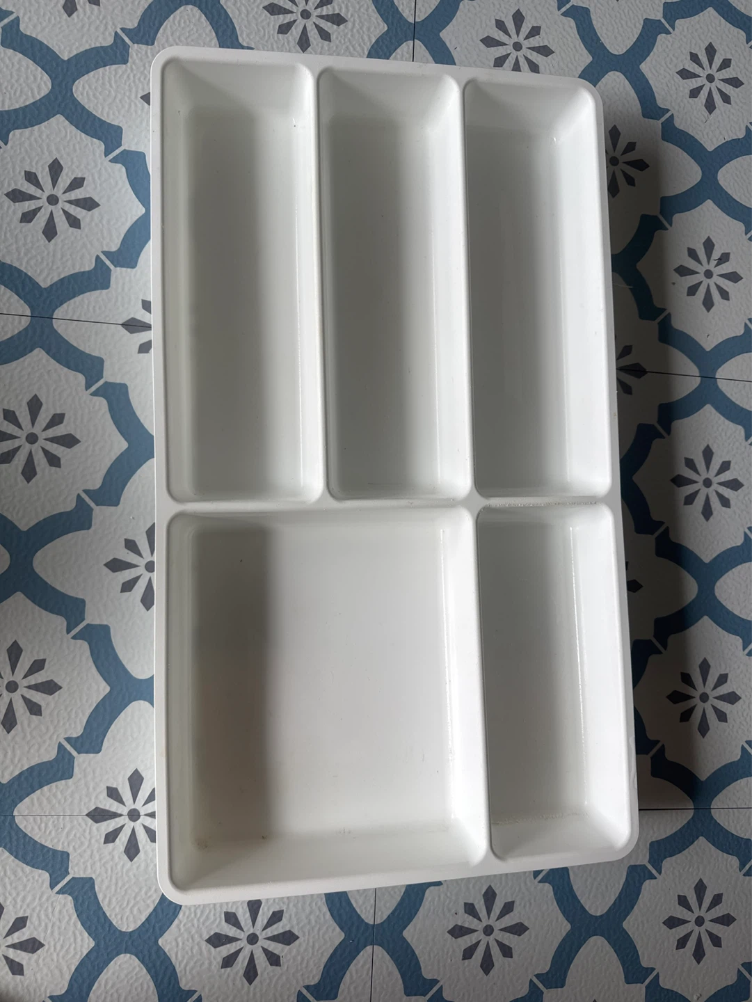 White Multi-Compartment Organizer Tray