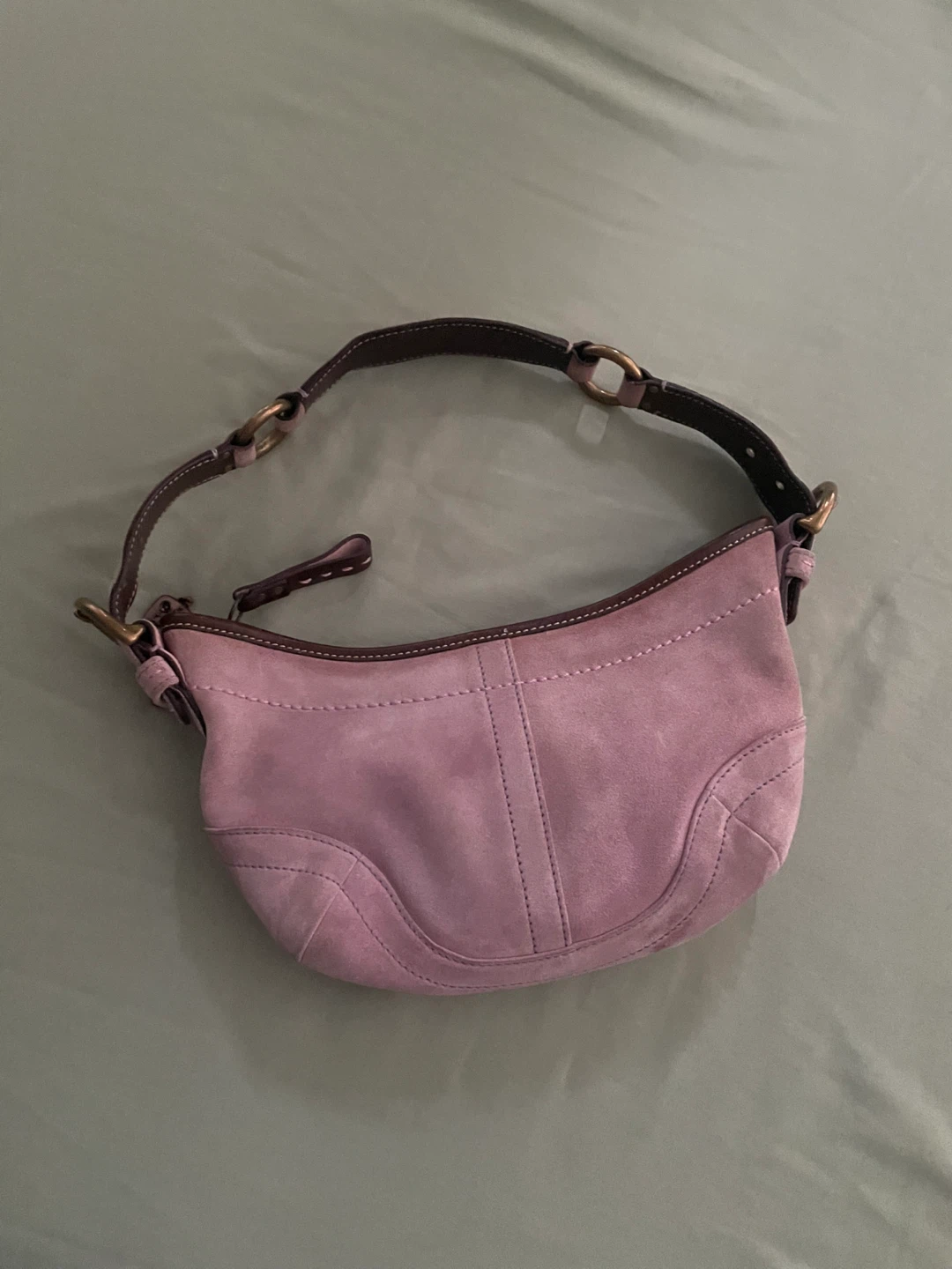 Coach Suede Shoulder Bag - Pink