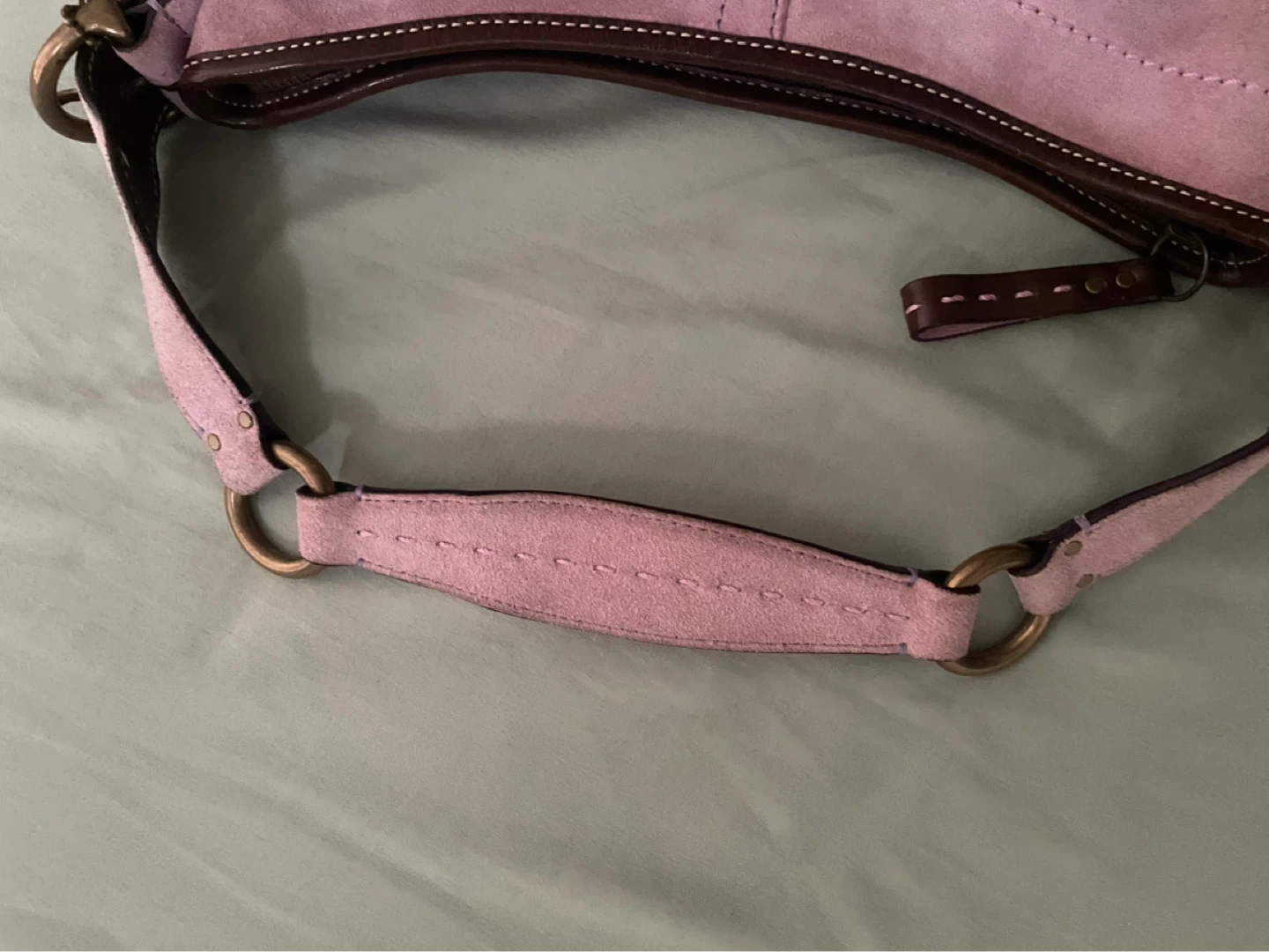 Coach Suede Shoulder Bag - Pink - photo 2