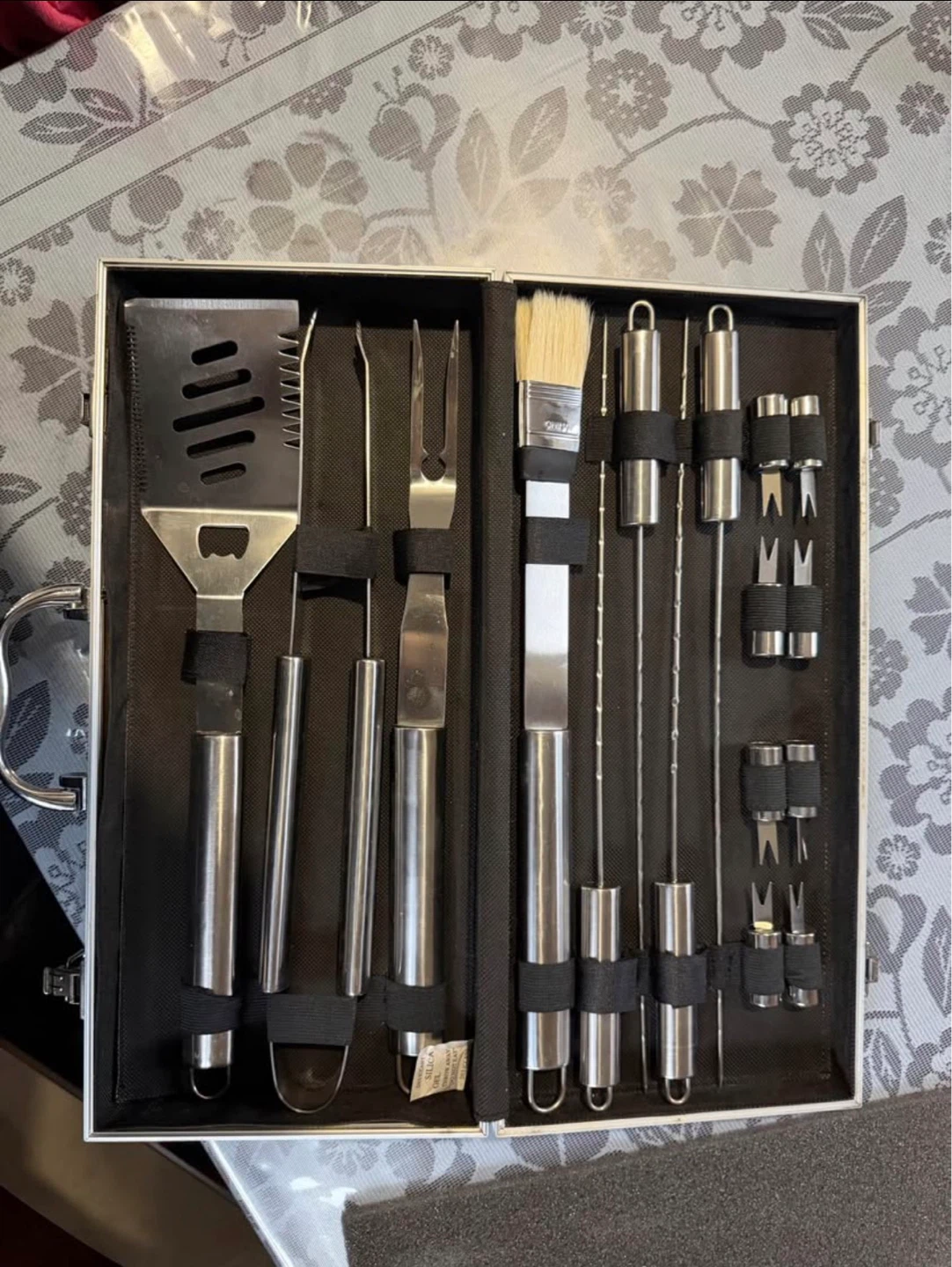 BBQ Tool Set in Silver Case