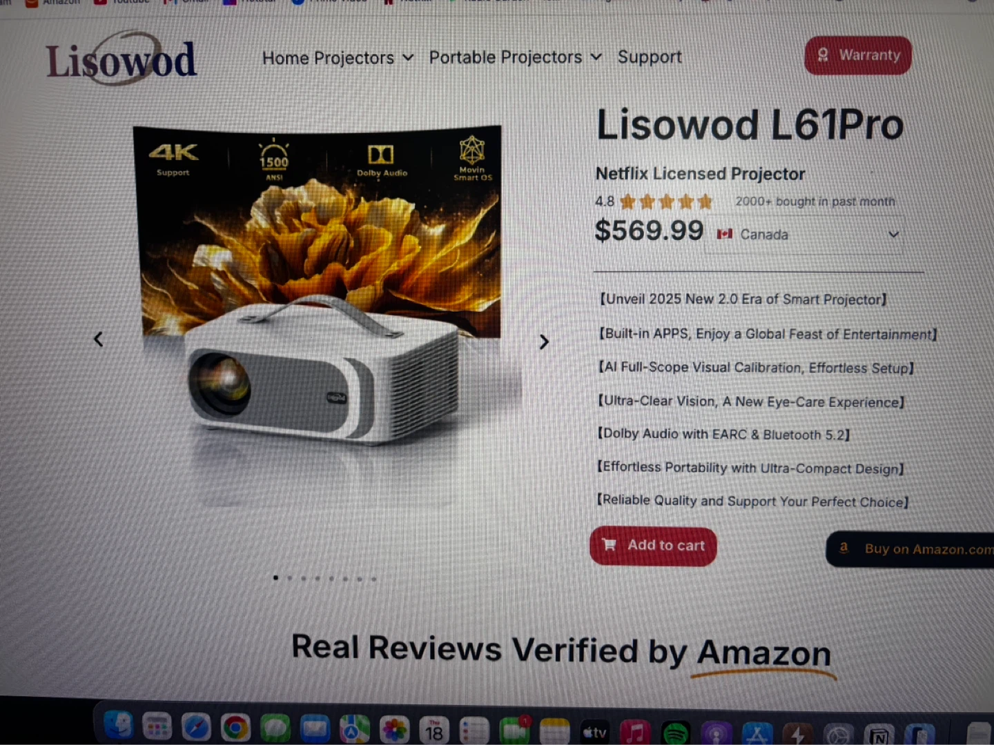 Lisowod L61Pro Netflix Licensed Projector - photo 2