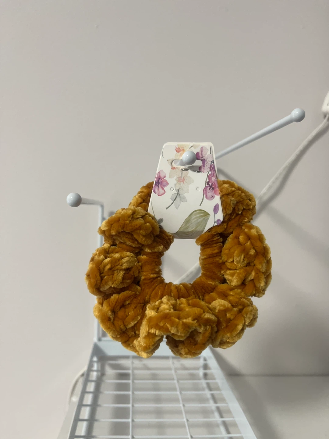Velvet Scrunchie - Mustard Yellow