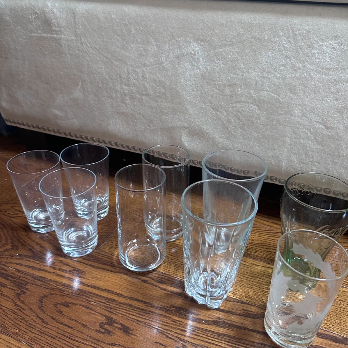 Lot of 9 Assorted Glass Cups