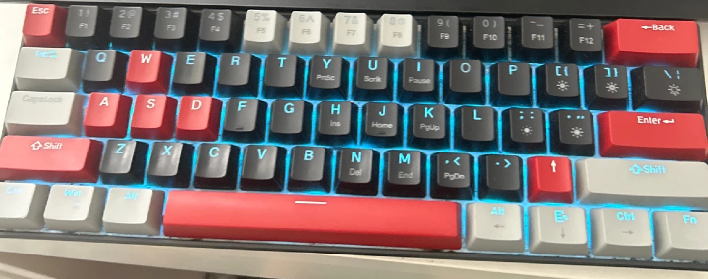 Compact Mechanical Keyboard - Red, White, Black - photo 4