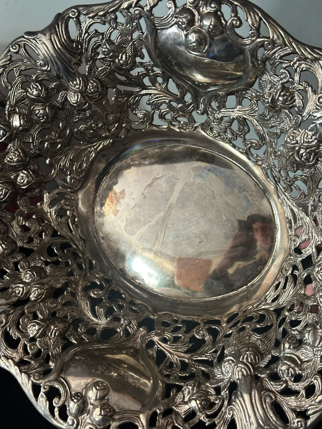 Silver plate fruit bowl - photo 3